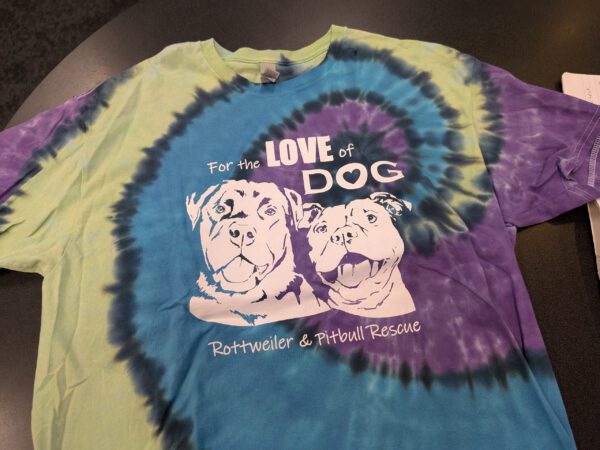 Lime Teal and Purple Spiral Scoop Neck Tie Dye