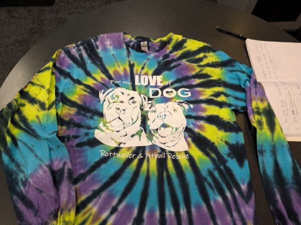 Blk teal Lime Purple LONG SLEEVE Tie Dye